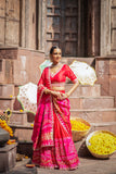 Radiant Bandhani Gota Patti Lehenga