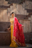 Golden Glow Bandhani Lehenga Set