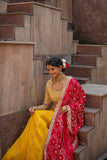 Golden Glow Bandhani Lehenga Set
