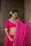 Blush Charm Bandhani Lehenga Set