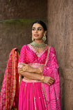 Blush Charm Bandhani Lehenga Set