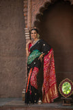 Midnight Charm Bandhani Black Saree