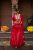Laal Riwaayat Lehenga Set