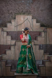 Royal Bloom Green Lehenga Set
