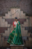 Royal Bloom Green Lehenga Set