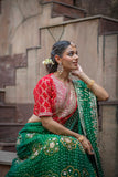 Royal Bloom Green Lehenga Set