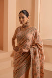 Moonlit magic saree with soft shilvery sheen