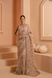 Aurora bloom saree with beautiful handicraft designs