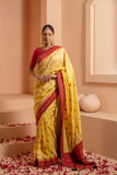 Glided glamour saree with metalic gold accent