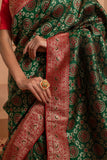 Heritage hue saree with crafted embroidery