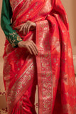 Silken splendor saree with smooth lustrous textures