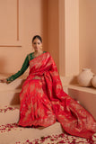 Silken splendor saree with smooth lustrous textures