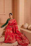 Silken splendor saree with smooth lustrous textures