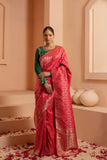 Silken splendor saree with smooth lustrous textures