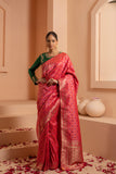 Silken splendor saree with smooth lustrous textures