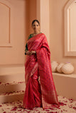 Silken splendor saree with smooth lustrous textures