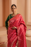 Silken splendor saree with smooth lustrous textures