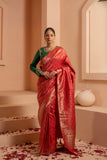 Silken splendor saree with smooth lustrous textures