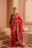 Silken splendor saree with smooth lustrous textures