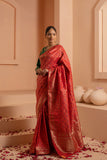 Silken splendor saree with smooth lustrous textures