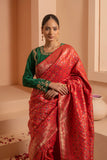 Silken splendor saree with smooth lustrous textures