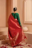 Silken splendor saree with smooth lustrous textures