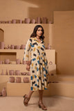 Timeless Pure Cotton Dress in Designer Ajrakh handblock print .