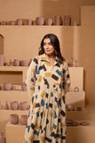 Timeless Pure Cotton Dress in Designer Ajrakh handblock print .