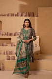 Timeless Maheshwari Dupatta suit with Intricate Pattern and Zari Borders.