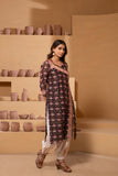 Classic charm Iightweight Chanderi dupatta suit with intricate pattern and zari borders.