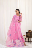 Fine muslin jamdani motif dupatta suits.