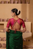 Silk blouse with embroidered back with a boori design