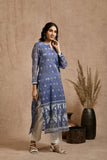 Fine jamdani classic kurta pant set with dupatta.