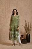 Fine jamdani classic kurta pant set with dupatta.