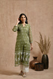 Fine jamdani classic kurta pant set with dupatta.