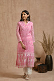 Fine jamdani classic kurta pant set with dupatta.