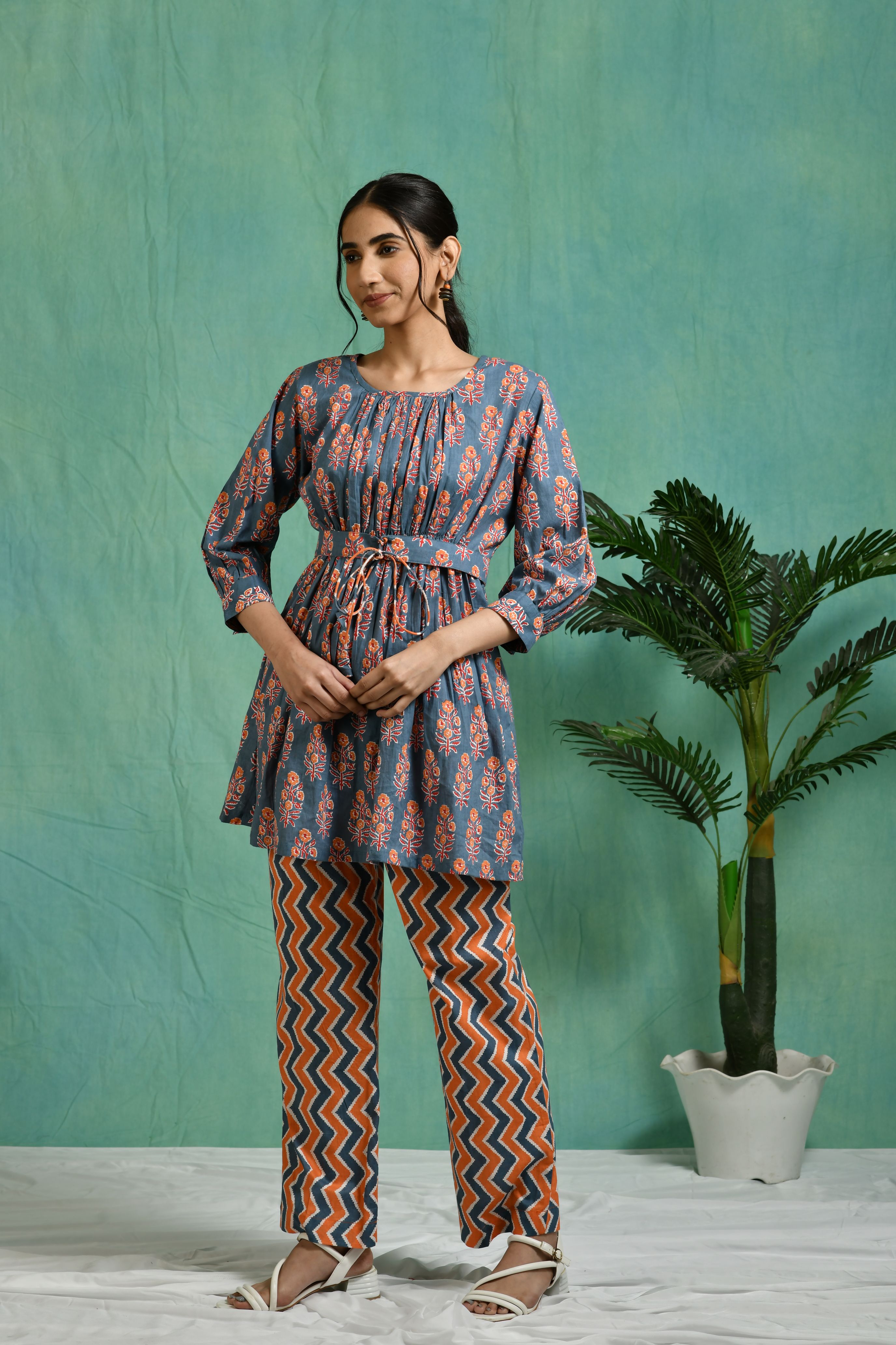 Printed cotton co-ord set