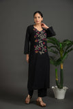 Hand Made Pure Jamdani Floral Soft and fine cotton Kurta with Pant and Dupatta P 12