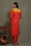 SOUTH COTTON KURTA SET WITH INTRICATE EMBROIDERY