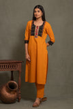 SOUTH COTTON KURTA SET WITH INTRICATE EMBROIDERY