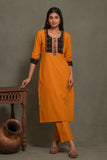 SOUTH COTTON KURTA SET WITH INTRICATE EMBROIDERY