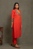 SOUTH COTTON KURTA SET WITH INTRICATE EMBROIDERY