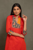 SOUTH COTTON KURTA SET WITH INTRICATE EMBROIDERY