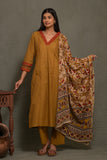 SOUTH COTTON DUPATTA SUIT WITH INTRICATE EMBROIDERY