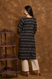 Pure cotton pochampally Ikkat weave kurta with contrast bottom and dupatta