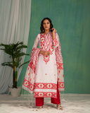 Fine Jamdani Pristine Dupatta Suits AM 03