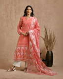 Fine Jamdani Classic Kurta Pant Set With Dupatta.