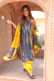 Classic Charm Light weight Chanderi Dupatta Suit with Intricate Pattern.