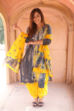 Classic Charm Light weight Chanderi Dupatta Suit with Intricate Pattern.