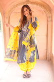 Classic Charm Light weight Chanderi Dupatta Suit with Intricate Pattern.